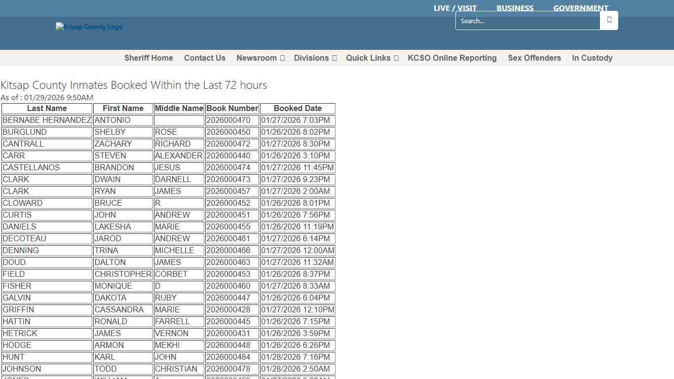 Booked Last 72 Hours